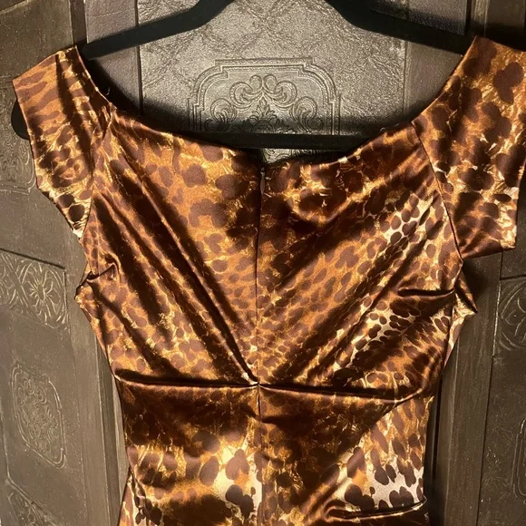 NWT Nicole Miller leopard print dress - Picture 9 of 11